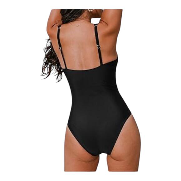 NEW Cupshe SWIMSUIT Women's LG 1PC Bathing Suit Tummy Control Mesh Adj. Straps - Picture 14 of 15